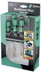 Wera - 6 Piece Torx Screwdriver Set - Bit Sizes: Torx T10, T15, T20, T25, T30 & T40 - Strong Tooling