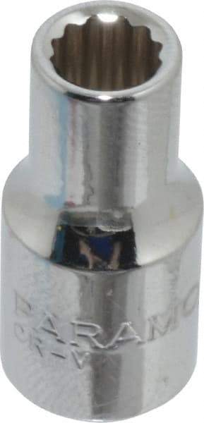 Paramount - 7/32", 1/4" Drive, Standard Hand Socket - 12 Points, 15/16" OAL, Steel, Chrome Finish - Strong Tooling