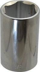 Paramount - 1-3/8", 1/2" Drive, Deep Hand Socket - 6 Points, 3-1/2" OAL, Steel, Chrome Finish - Strong Tooling