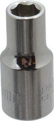 Paramount - 1/4" Drive, Standard Hand Socket - 6 Points, 15/16" OAL, Steel, Chrome Finish - Strong Tooling