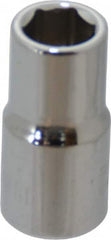 Paramount - 1/4" Drive, Standard Hand Socket - 6 Points, 15/16" OAL, Steel, Chrome Finish - Strong Tooling