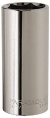 Paramount - 1", 1/2" Drive, Deep Hand Socket - 6 Points, 3-3/32" OAL, Steel, Chrome Finish - Strong Tooling