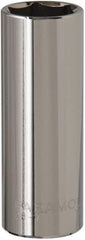 Paramount - 13/16", 1/2" Drive, Deep Hand Socket - 6 Points, 3-3/32" OAL, Steel, Chrome Finish - Strong Tooling