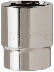 Paramount - 15/16", 1/2" Drive, Standard Hand Socket - 6 Points, 1-1/2" OAL, Steel, Chrome Finish - Strong Tooling