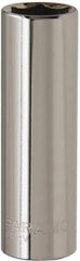 Paramount - 1/2" Drive, Deep Hand Socket - 6 Points, 3-3/32" OAL, Steel, Chrome Finish - Strong Tooling