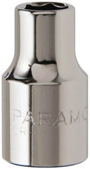 Paramount - 5/16", 3/8" Drive, Standard Hand Socket - 6 Points, 1-3/16" OAL, Steel, Chrome Finish - Strong Tooling