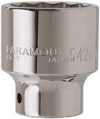 Paramount - 3/4" Drive, Standard Hand Socket - 12 Points, 2-29/32" OAL, Steel, Chrome Finish - Strong Tooling