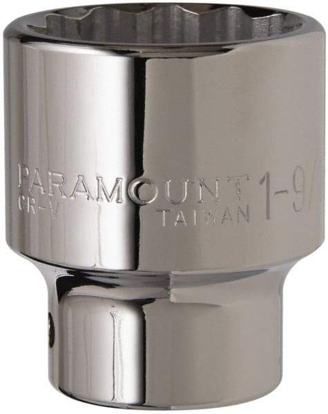 Paramount - 1-9/16", 3/4" Drive, Standard Hand Socket - 12 Points, 2-5/8" OAL - Strong Tooling