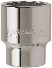 Paramount - 3/4" Drive, Standard Hand Socket - 12 Points, 2-5/8" OAL, Steel, Chrome Finish - Strong Tooling