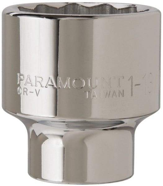 Paramount - 1-13/16", 3/4" Drive, Standard Hand Socket - 12 Points, 2-29/32" OAL - Strong Tooling