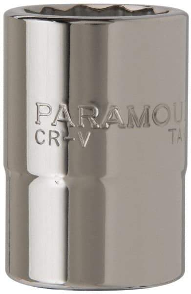 Paramount - 3/4" Drive, Standard Hand Socket - 12 Points, 2-13/64" OAL, Steel, Chrome Finish - Strong Tooling