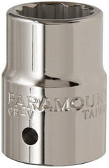 Paramount - 3/4" Drive, Standard Hand Socket - 12 Points, 2" OAL, Steel, Chrome Finish - Strong Tooling