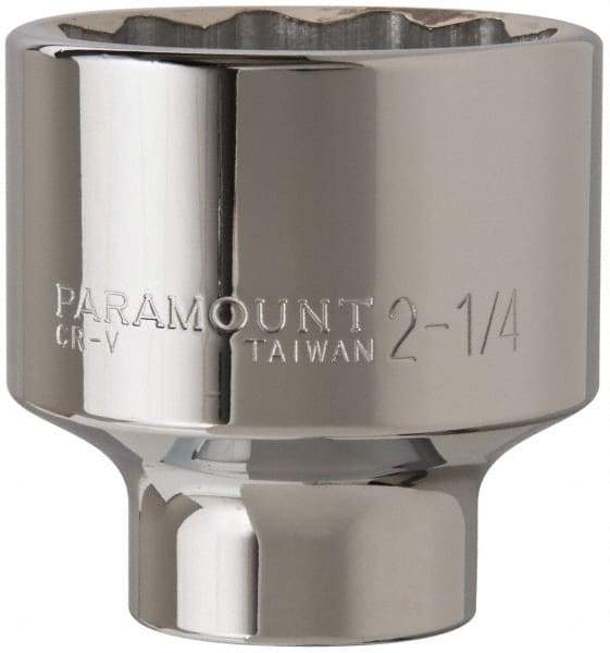 Paramount - 2-1/4", 3/4" Drive, Standard Hand Socket - 12 Points, 3-1/2" OAL - Strong Tooling