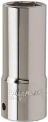 Paramount - 15/16", 3/4" Drive, Deep Hand Socket - 6 Points, 3-1/2" OAL, Steel, Chrome Finish - Strong Tooling