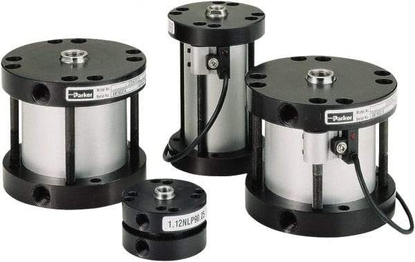 Parker - 2" Stroke x 4" Bore Single Acting Air Cylinder - 3/8 Port, 3/4-16 Rod Thread, -10 to 200°F - Strong Tooling