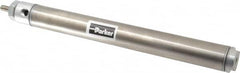 Parker - 8" Stroke x 1-1/16" Bore Double Acting Air Cylinder - 1/8 Port, 5/16-24 Rod Thread, 250 Max psi, 14 to 140°F - Strong Tooling