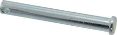 Made in USA - 3/8" Pin Diam, 3" OAL, Standard Clevis Pin - 5/32" Hole, 2-27/32" Usable Length, Zinc-Plated Steel - Strong Tooling