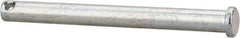 Made in USA - 3/8" Pin Diam, 4" OAL, Standard Clevis Pin - 5/32" Hole, 3-27/32" Usable Length, Zinc-Plated Steel - Strong Tooling