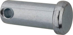 Made in USA - 7/16" Pin Diam, 1" OAL, Standard Clevis Pin - 5/32" Hole, 27/32" Usable Length, Zinc-Plated Steel - Strong Tooling