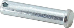 Made in USA - 1/2" Pin Diam, 2-1/4" OAL, Standard Clevis Pin - 5/32" Hole, 2-3/32" Usable Length, Zinc-Plated Steel - Strong Tooling