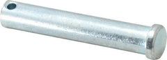 Made in USA - 1/2" Pin Diam, 2-3/4" OAL, Standard Clevis Pin - 5/32" Hole, 2-19/32" Usable Length, Zinc-Plated Steel - Strong Tooling