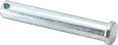 Made in USA - 1/2" Pin Diam, 3" OAL, Standard Clevis Pin - 5/32" Hole, 2-27/32" Usable Length, Zinc-Plated Steel - Strong Tooling