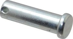 Made in USA - 5/8" Pin Diam, 2" OAL, Standard Clevis Pin - 5/32" Hole, 1-27/32" Usable Length, Zinc-Plated Steel - Strong Tooling