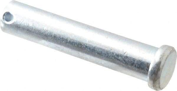 Made in USA - 5/8" Pin Diam, 3" OAL, Standard Clevis Pin - 5/32" Hole, 2-27/32" Usable Length, Zinc-Plated Steel - Strong Tooling