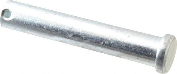 Made in USA - 5/8" Pin Diam, 3-1/2" OAL, Standard Clevis Pin - 5/32" Hole, 3-11/32" Usable Length, Zinc-Plated Steel - Strong Tooling