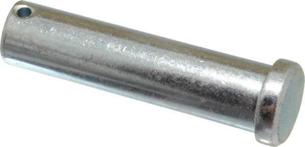 Made in USA - 3/4" Pin Diam, 3" OAL, Standard Clevis Pin - 5/32" Hole, 2-27/32" Usable Length, Zinc-Plated Steel - Strong Tooling