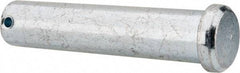 Made in USA - 3/4" Pin Diam, 3-1/2" OAL, Standard Clevis Pin - 5/32" Hole, 3-11/32" Usable Length, Zinc-Plated Steel - Strong Tooling