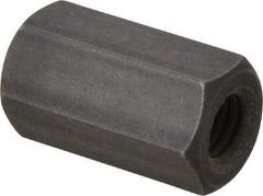 Gibraltar - M8x1.25 Thread, 24mm OAL Steel Standard Coupling Nut - Black Phosphate Coated, 13mm Width Across Flats, 15mm Width Across Points - Strong Tooling