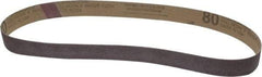 Tru-Maxx - 1" Wide x 30" OAL, 80 Grit, Aluminum Oxide Abrasive Belt - Aluminum Oxide, Medium, Coated - Strong Tooling