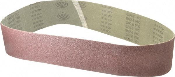 Tru-Maxx - 4" Wide x 48" OAL, 60 Grit, Aluminum Oxide Abrasive Belt - Aluminum Oxide, Medium, Coated - Strong Tooling