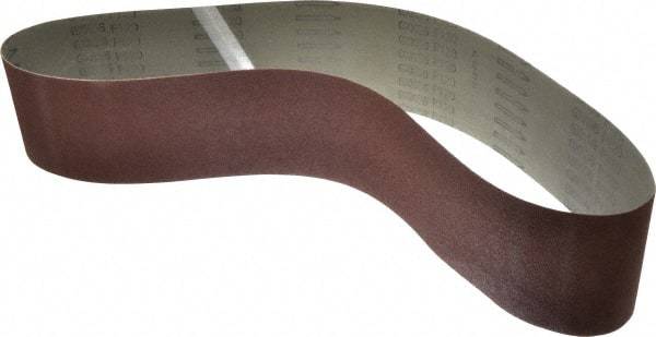 Tru-Maxx - 4" Wide x 48" OAL, 120 Grit, Aluminum Oxide Abrasive Belt - Aluminum Oxide, Fine, Coated - Strong Tooling