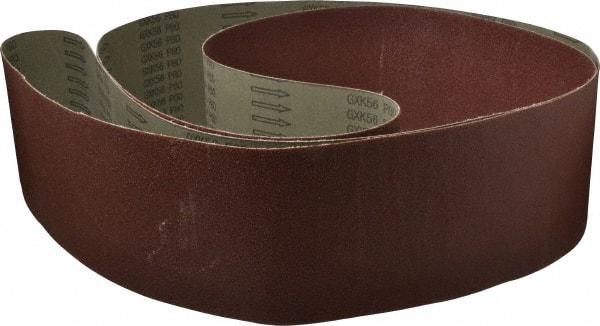 Tru-Maxx - 6" Wide x 132" OAL, 80 Grit, Aluminum Oxide Abrasive Belt - Aluminum Oxide, Medium, Coated - Strong Tooling