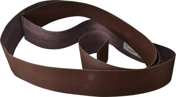 Tru-Maxx - 3" Wide x 120" OAL, 120 Grit, Aluminum Oxide Abrasive Belt - Aluminum Oxide, Fine, Coated - Strong Tooling