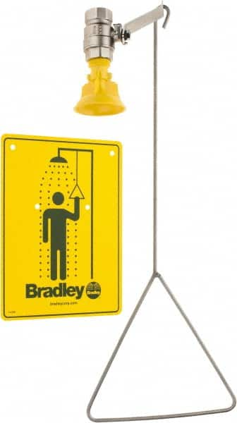 Bradley - Plumbed Drench Showers Mount: Vertical Shower Head Material: Plastic - Strong Tooling