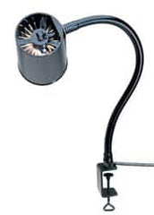 Made in USA - 24 Inch, Gooseneck, Clamp on, Incandescent, Black, General Purpose Task Light - 100 Watt, 120 Volt, Nonmagnifying - Strong Tooling