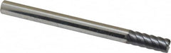 Niagara Cutter - 1/4", 6 Flute, Solid Carbide, 0.02" Corner Radius End Mill - 3" OAL, 45° Helix, 5/8" LOC - Strong Tooling