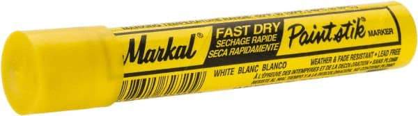 Markal - White Paint Marker - Round Crayon Tip, Alcohol Base Ink - Strong Tooling