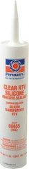 Permatex - 11 oz Cartridge Clear RTV Silicone Joint Sealant - -75 to 400°F Operating Temp, 24 hr Full Cure Time - Strong Tooling