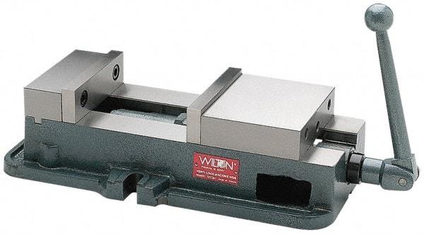 Wilton - 5" Jaw Width, 4-1/2" Jaw Opening Capacity, Horizontal Stationary Machine Vise - Manual Operation, 1 Station, 16-3/4" Long x 4.7" High x 1-3/4" Deep, 5" Jaw Height, 85,000 psi Max Clamp Force, Ductile Alloy - Strong Tooling