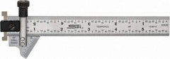 SPI - 6 Inch Long x 3/4 Wide Blade, 118° Bevel Angle, Steel Ruler Drill Point Gage - 1/8 Inch Ruler Graduation, Removable Ruler Hook - Strong Tooling