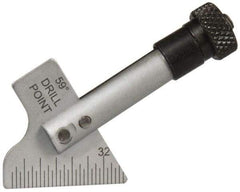 SPI - 118° Bevel Angle Steel Drill Point Gage - 1/32 Inch Bevel Graduation, Use with Steel Rules 3/4 Inch Wide, 0.04 Inch Thick - Strong Tooling