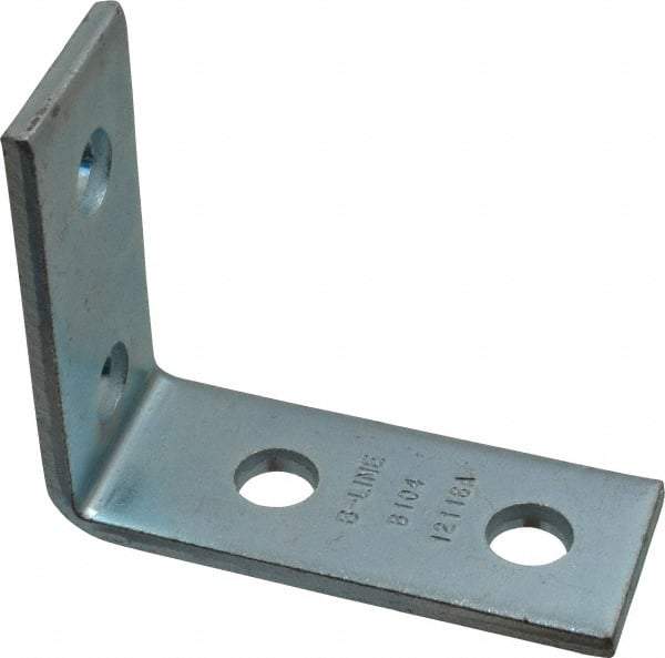 Cooper B-Line - Zinc Plated Carbon Steel 90° Strut Fitting - 1/2" Bolt, 4 Holes, Used with Cooper B Line Channel & Strut (All Sizes Except B62 & B72) - Strong Tooling