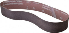 Norton - 2" Wide x 30" OAL, 60 Grit, Aluminum Oxide Abrasive Belt - Aluminum Oxide, Medium, Coated, Series R228 - Strong Tooling