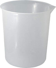 Bel-Art - 2,000 ml Polypropylene Graduated Beaker - 500 ml Graduation, 6-15/32" Diam x 7-1/4" High - Strong Tooling