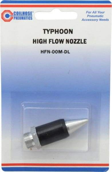 Coilhose Pneumatics - Blow Gun Safety High Flow Nozzle - 1/2-27 UNS, 2" Long, Aluminum - Strong Tooling