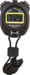 Value Collection - LCD Digital Stopwatch with Split Counter - 4 Functions, 1/100 Sec Resolution, Black - Strong Tooling